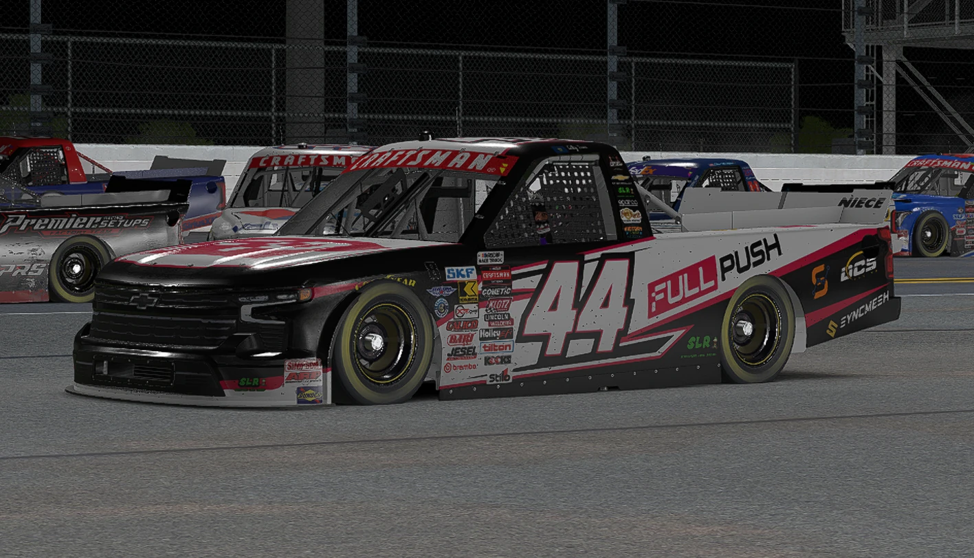 Colby Luca's number 44 Full Push truck racing in the FedEx series